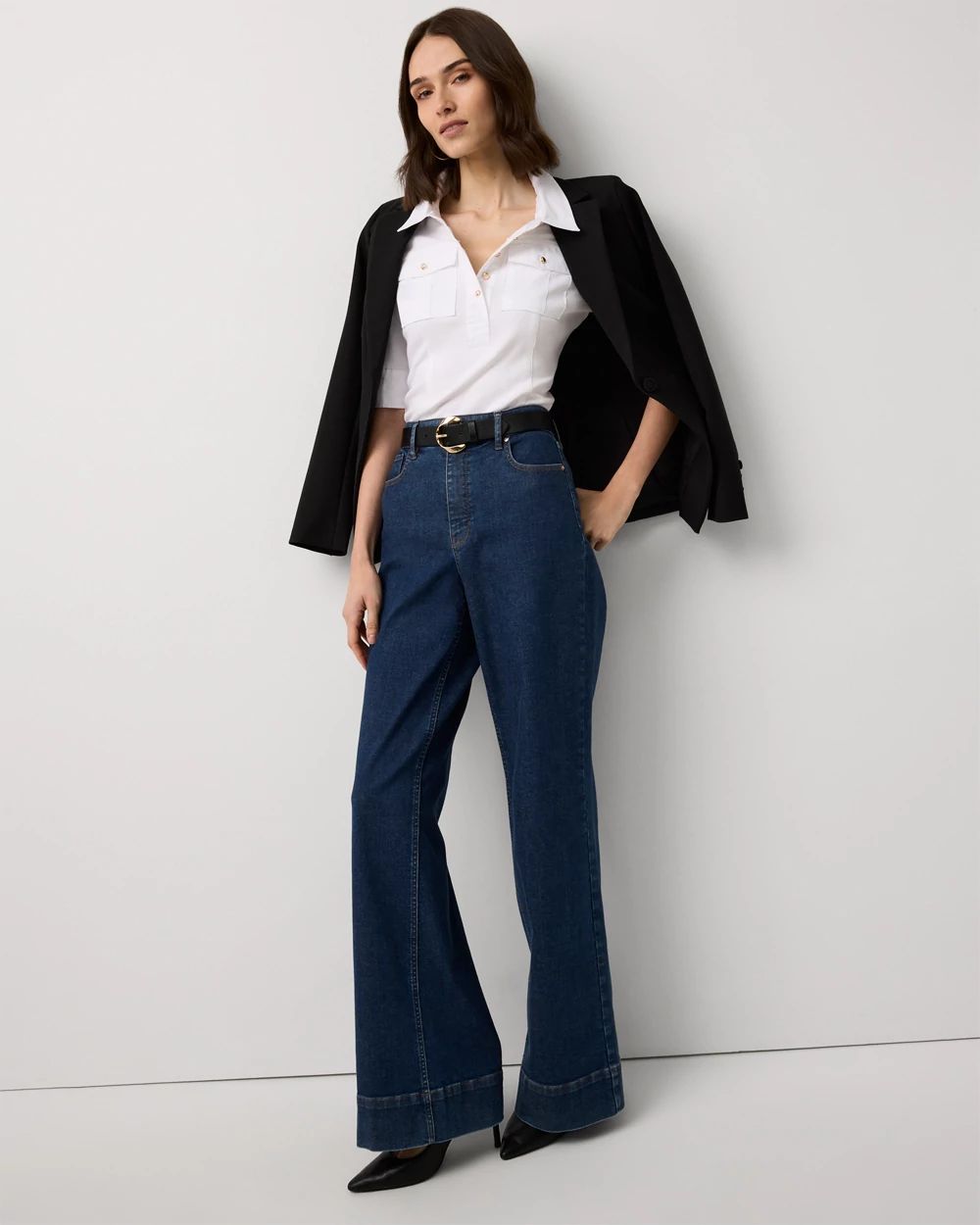 Extra High-Rise Wide-Leg Trouser Jean | White House Black Market